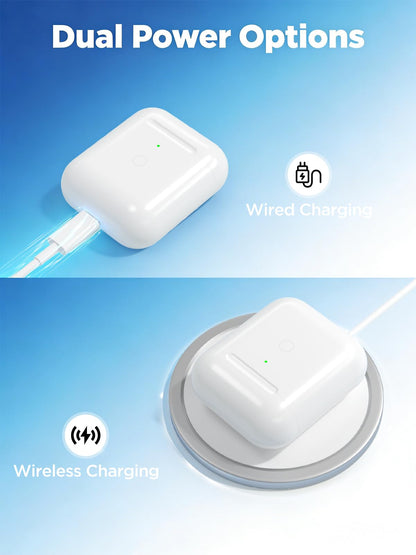 Replacement Charging Case for AirPods 1st/ 2nd Generation, Wireless Charger Case for Air Pod 1/2 Gen, Support Bluetooth Pairing Sync Button, No Earbuds (L-Port)