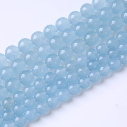 35PCS 10MM Natural Cyanihalite Round Loose Stone Beads for Jewelry Making DIY Energy Stone Healing Power Bracelet 15"