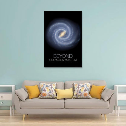 Milky Way Galaxy Wall Art 16x24 Inch Unframed– Spiral Galaxy Astronomy Poster Print, Space Science Decor for Classroom, Kids Room, Home Office, Science Gift for Students & Teachers
