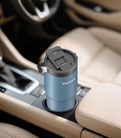 Kepwam Self-Heating Travel Mug 20oz, Temperature-Controlled Coffee Warmer Mug, Smart Travel Coffee Mug Keep Coffee Drinks Hot, Heated Mug Great for Driver Outdoor Fits Car Cup Holders