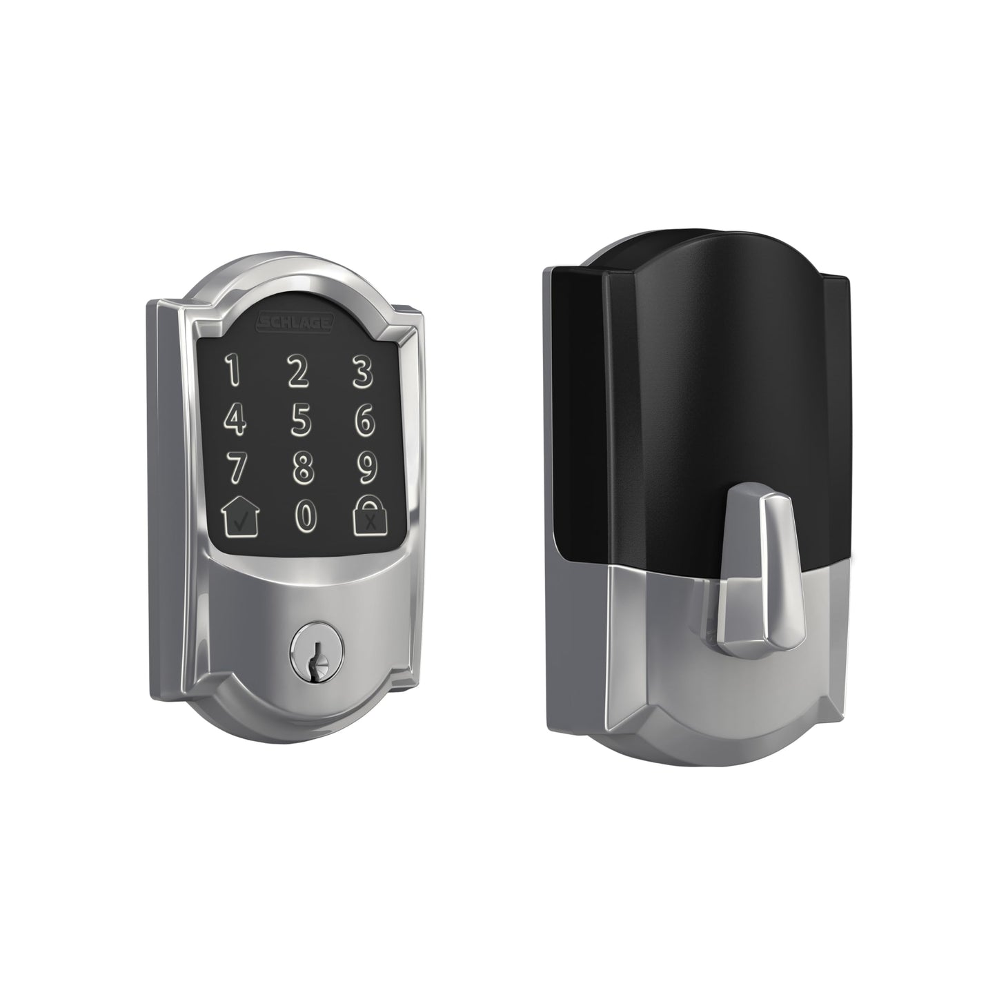 Schlage Encode Smart WiFi Deadbolt Lock for Front Door - Keyless Entry with App or Touchscreen - Works with Alexa, Hey Google, & Airbnb - Create Codes for Guests - Matte Black