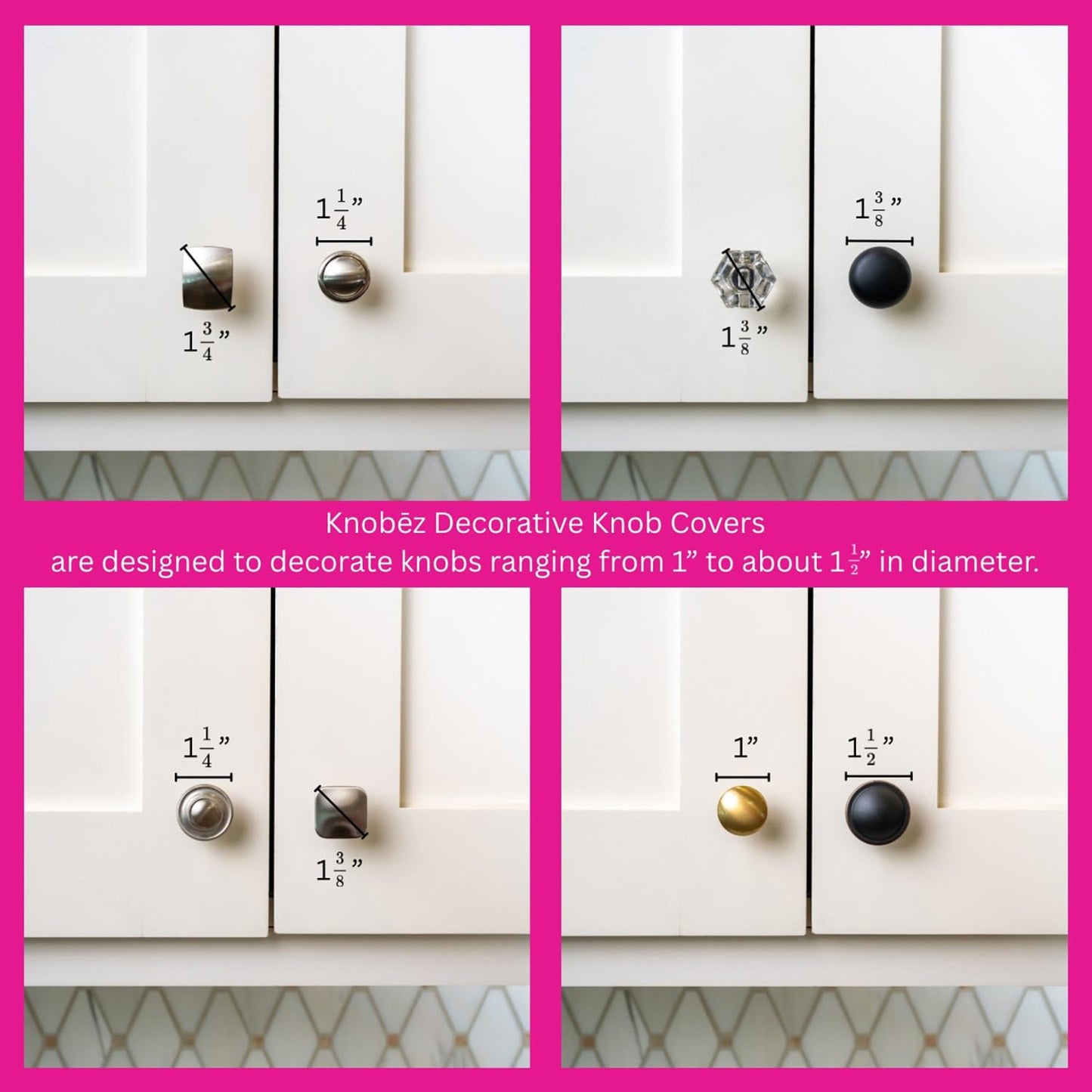 Knobēz 12pk Skull Decorative Cabinet Knob Covers - Spooky Halloween Decor