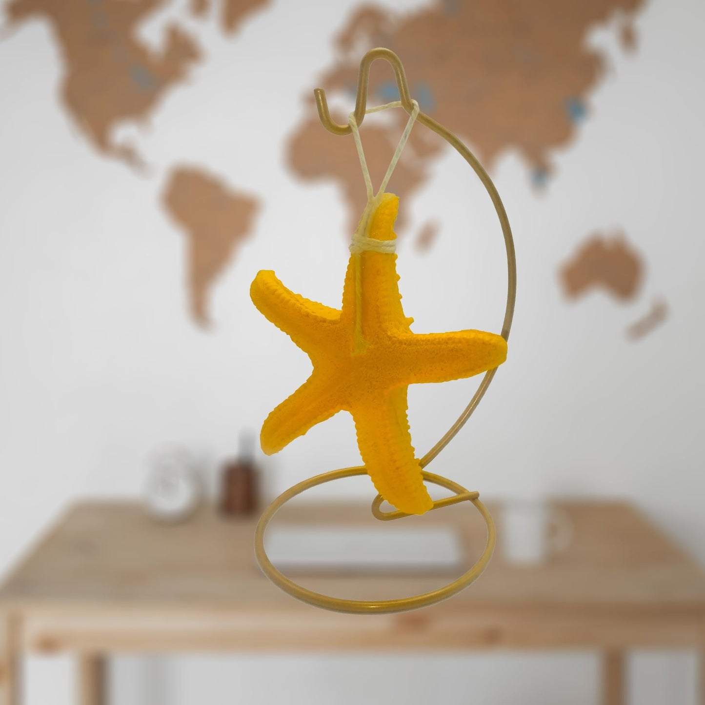 Ornament Display Stand Holder Home Wedding Decoration Rack for Hanging Glass Globe Pot Stand Iron Pothook Stand Terrarium Witch Ball (S, Gold)