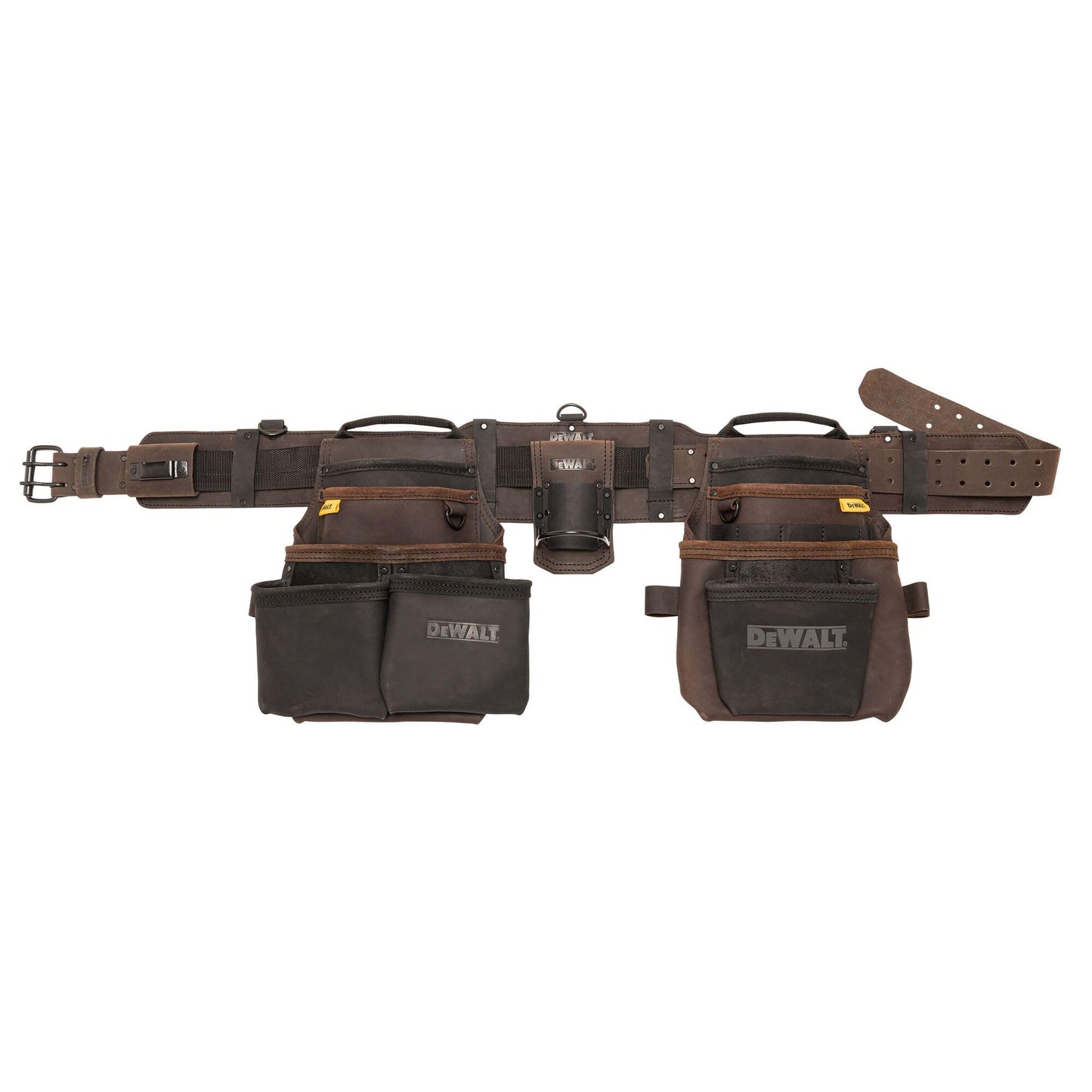 DEWALT Leather Tool Belt Organizer with 18 Pockets, Heavy Duty Construction (DWST550113)