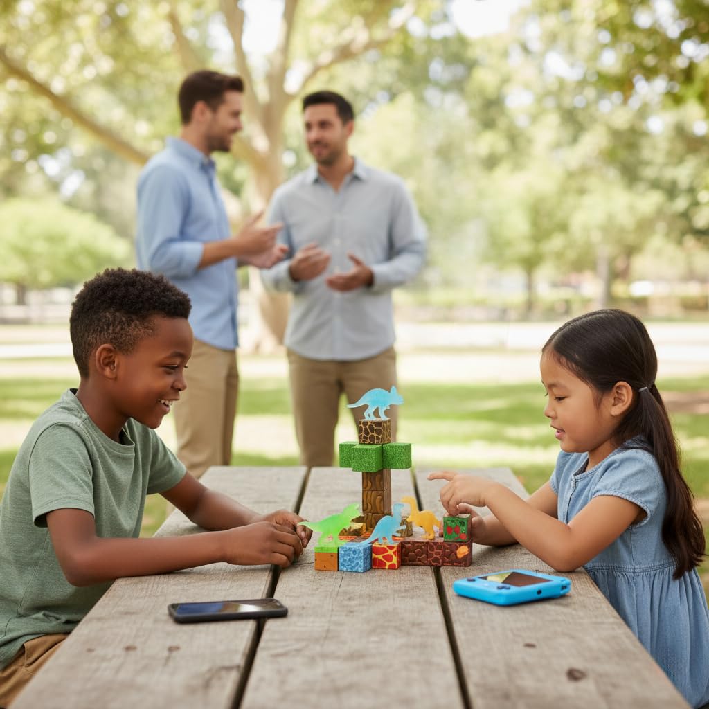 uMadeUs Magnetic Blocks for Kids Ages 4-8 – 100 Pc Dinosaur Toys with Glow-in-the-Dark Dinosaurs – 3D Pixel Cubes, STEM Building Toys for Boys & Girls Ages 3-12