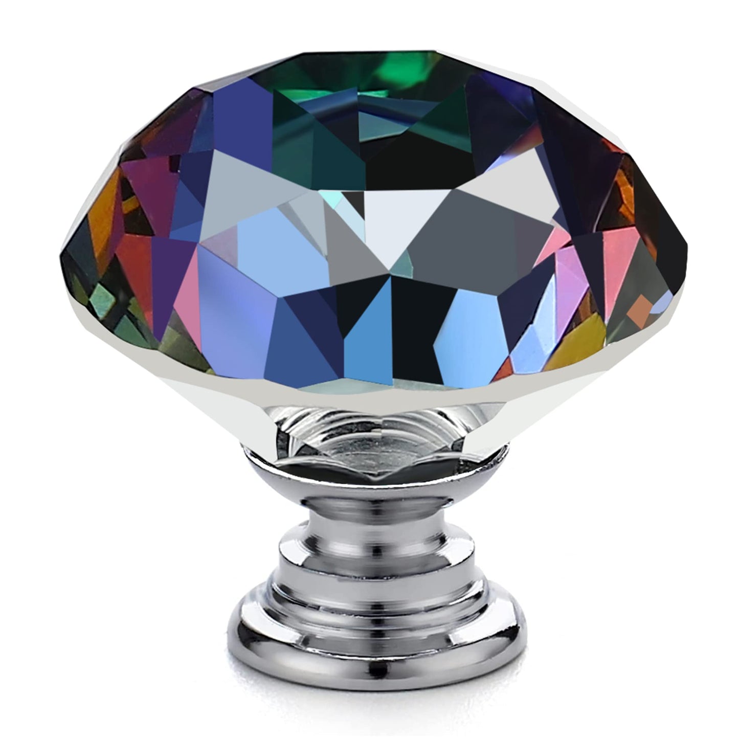 Ravinte 5 Pack Colorful Crystal Knobs for Cabinets Glass Cabinet Knobs