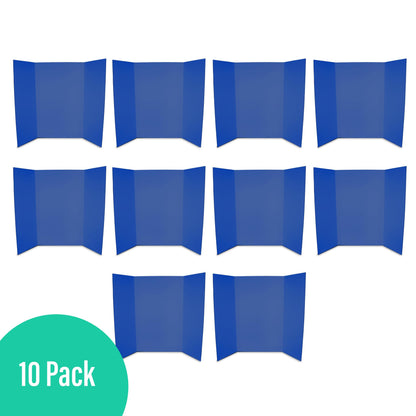 Flipside Products 36” x 48” Project Boards for Presentations, Science Fair, School Projects, Event Displays and Trifold Picture Board, Proudly Made in USA - Blue - 10 Pack
