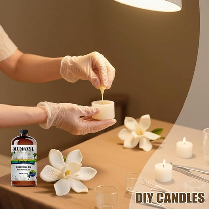 Gardenia Essential Oil, Gardenia Oil 16 Fl Oz 480ML for Diffuser Humidifier Yoga Cleaning DIY Candle Soap Making MUMAZYL Essential Oils