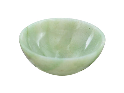 Green Aventurine Crystal Bowl - 2 Inch Decorative Bowls for Room and Home Decor - Gemstone Healing Crystals for Elegant Display, Positive Energy Balance and Gift