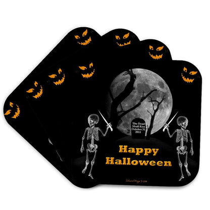 3dRose Happy Halloween Set of 4 Coasters - Soft