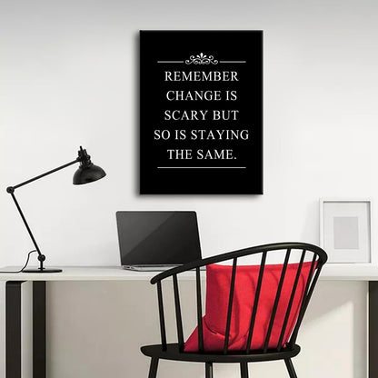 Inspirational Office Decor Wall Art Remember Quote Canvas Painting Prints for Home Wall Decor Framed Motivational Painting Poster Artwork Living Room Gym Bedroom Framed[18''W x 24''H]