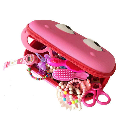 ZIPIT Beast Pencil Box for Girls, Large Capacity Cute Pencil Case for School, Stationery Organizer Box, Pink