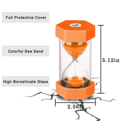 Hourglass Sand Timers Colorful Sandglass Timer Hourglass Set Sand Clock Timer Visual Sandtimer 3/5/10/20 Minutes for Kids Classroom Office Kitchen(4 Pcs)