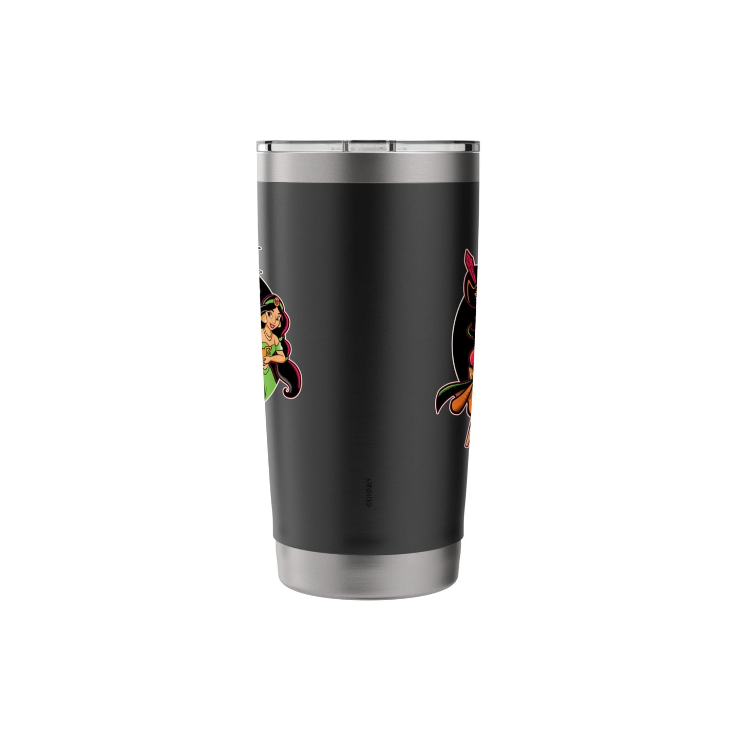 Disney Princess Jasmine and Jafar Aladdin Halloween Bats Stainless Steel Insulated Tumbler