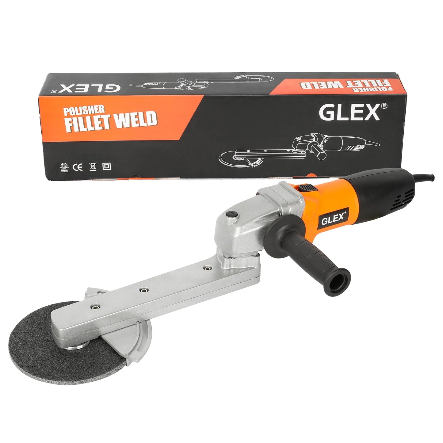 GLEX Angle Grinder Stand, Extended Arm, Stainless Steel Industrial Electric Grinder, Sander, General Purpose: Grinding Wheels, Metal Cutting Blades, Flap Wheels