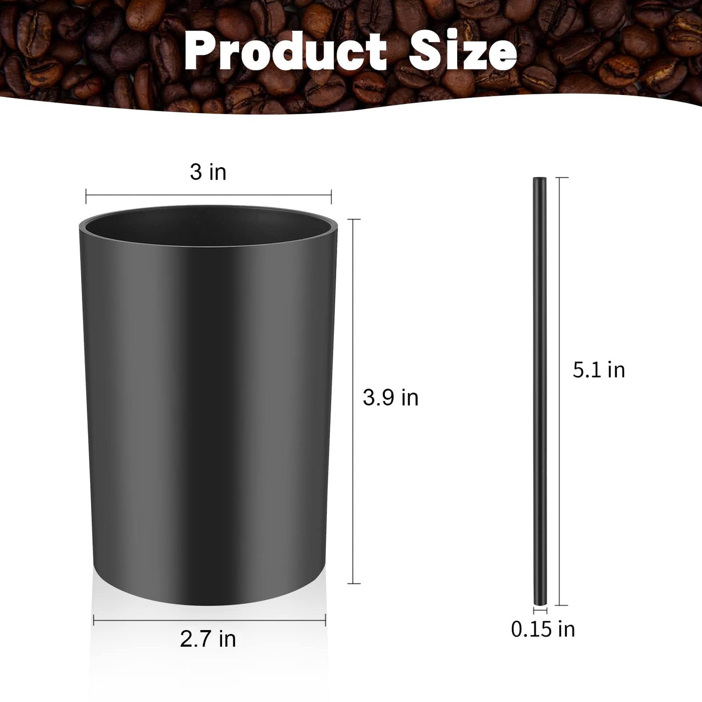 500 Pcs 5 Inch Coffee Stirrer Holder Black Coffee Stir Sticks Holder Stir Sticks for Coffee Bar Coffee Stirrers Reusable for Mixing Coffee Milk Cocktail Drinks Coffee Party Supplies