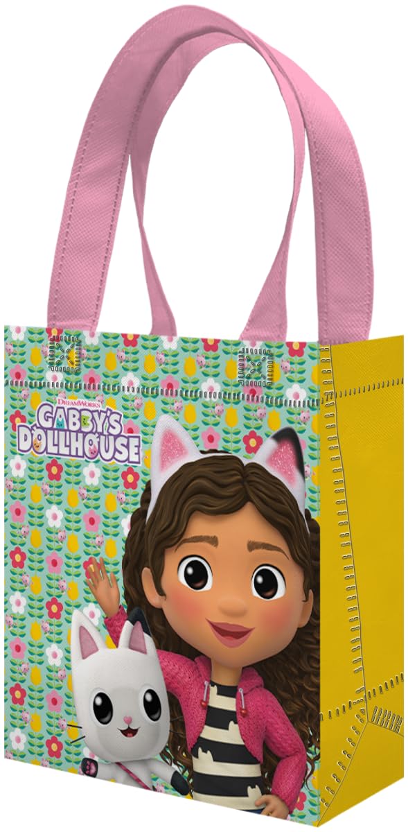 Gabby's Dollhouse Party Favor Bag Set – 24 Pack of 8" Gabby Party Goodie Bags for Kids Bulk Reusable Totes | Gabbys Dollhouse Birthday Supplies