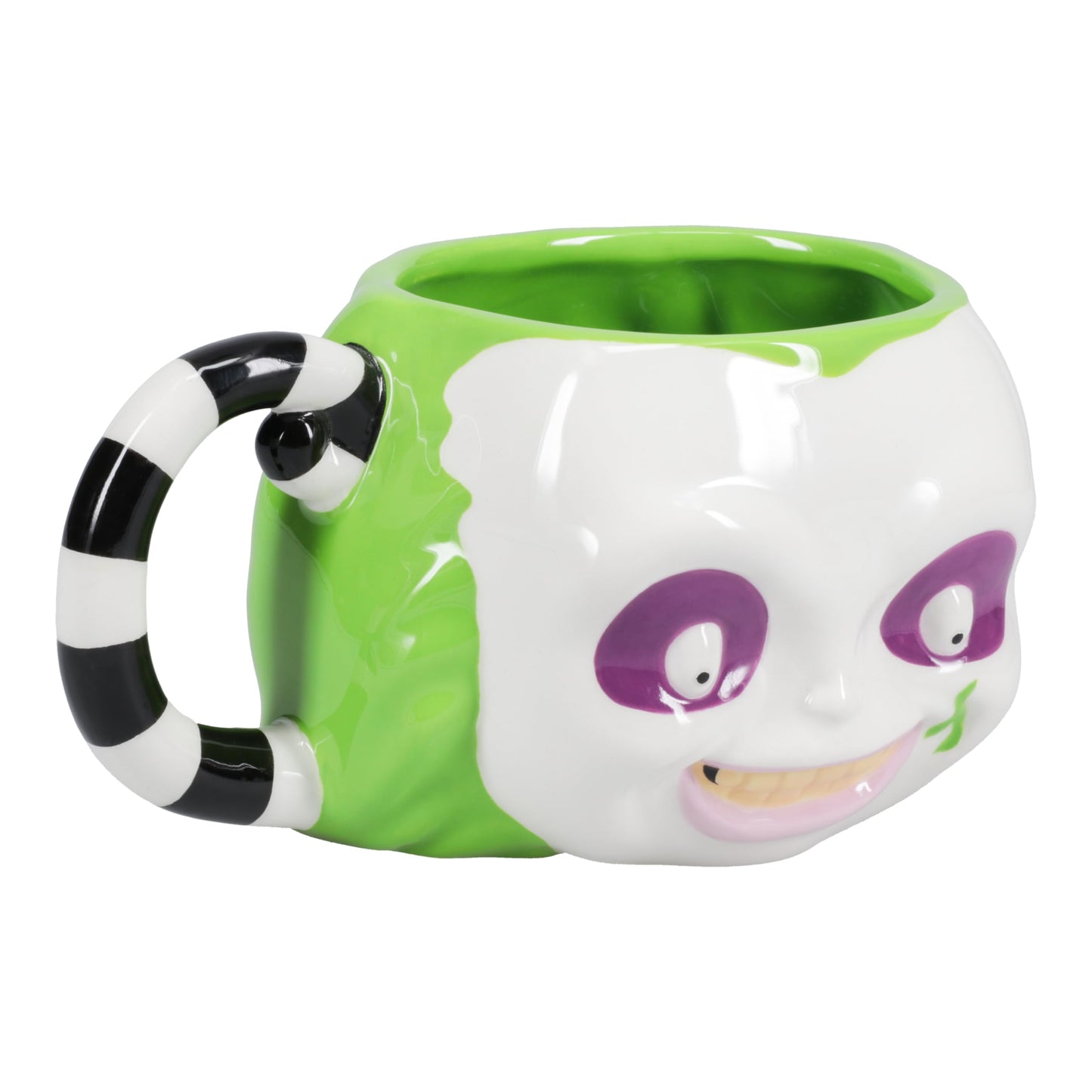 Paladone Beetlejuice Face Shaped Mug - Officially Licensed Merchandise Gift for Retro Horror Movie Fans, Extra Large 3D Ceramic Drinkware, 80's Movie Collectors Cup, 650ml (21 fl oz)