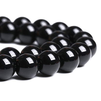 8mm 45PCS Natural Black Onyx Agate Round Loose Spacer Beads for Jewelry Making DIY Craft Bracelet 1 Strand 15"