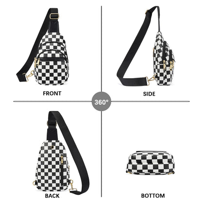 BOSTANTEN Small Sling Bag for Women Leather Crossbody Bags Fanny Pack Chest Bag for Travel