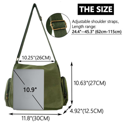 CHICGLOW Pattern Messenger Bag Cute Canvas Crossbody Bags Women/Men Shoulder Messenger Purses Handbags with Pockets