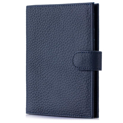 LnxLtw RFID Leather Passport Holder for Travel Women & Men – Slim Passport Wallet for Womens with Card Slots, Zippered Coins Pocket and Cash Holder Mother's Day Gift (Sapphire Blue)