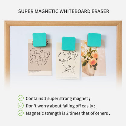 Favourde 48 Pack Magnetic Whiteboard Dry Erase Erasers Chalkboard Cleansers for Classroom, Home and Office (Green, 1.97 x 1.97 Inch)