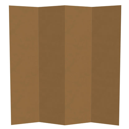 6 ft. Tall Brown Temporary Cardboard Folding Screen - 4 Panel