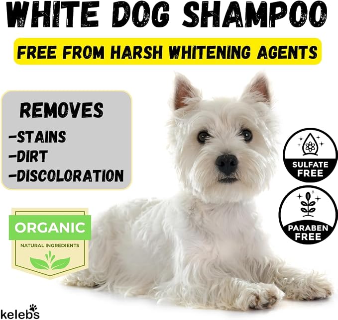 KELEBS Whitening Dog Shampoo Bar with Charcoal | White Dog Shampoo with Natural Ingredients for Sensitive Skin | 3 Bars