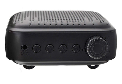 Voice Amplifier 12W Rechargeable PA System (1200mAh) with Wired Microphone for Teachers, Coaches, Tour Guide and More (Black)