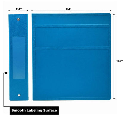 Carstens 2-Inch Heavy Duty 3-Ring Binder - Side Opening, Pool Blue, Durable Plastic, Precision No-Gap Rings, Waterproof Covers, No Pockets, Holds 300 US Letter Sheets, BPA-Free, Made in USA (5828-3R)