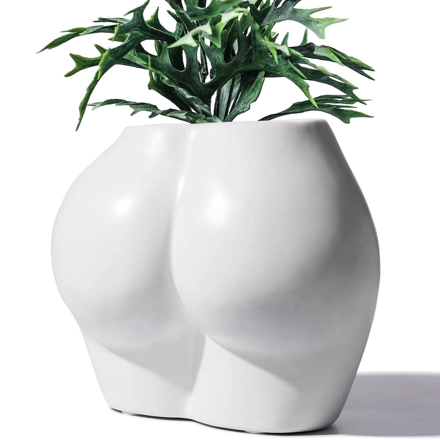 JOFAMY Cute Body Shaped Planter Fun Resin Plant Pots Indoor with Drainage Hole for Houseplants Succulents Small Plant, Funny Gift for Christmas/Birthday