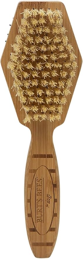 Burt's Bees for Pets Double Sided Pin and Hemp Bristle Dog Brush, Reduces Shedding, Removes Tangles and Loose Hair for All Coat Types, Sustainable Bamboo and Recycled Materials - 2 Pack