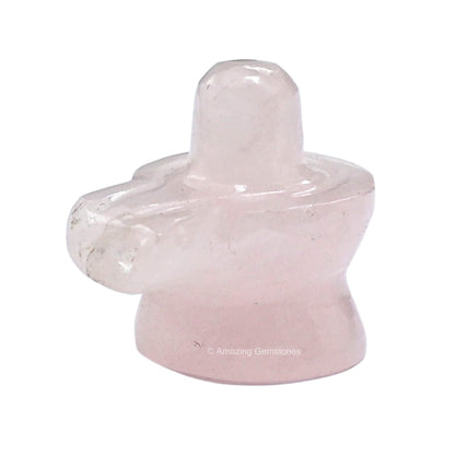 Amazing Gemstone Shiva Lingam Stone Rose Quartz Crystal - Shivling for Pooja, Home Office Room Decor Made of Healing Crystals and Healing Stones - Adiyogi Shiva Lingams