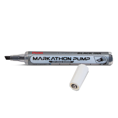 Pentel Markathon Pump Dry Erase Marker, Chisel Tip, Black Ink, 4 Pack (MWL6SXBP4A)