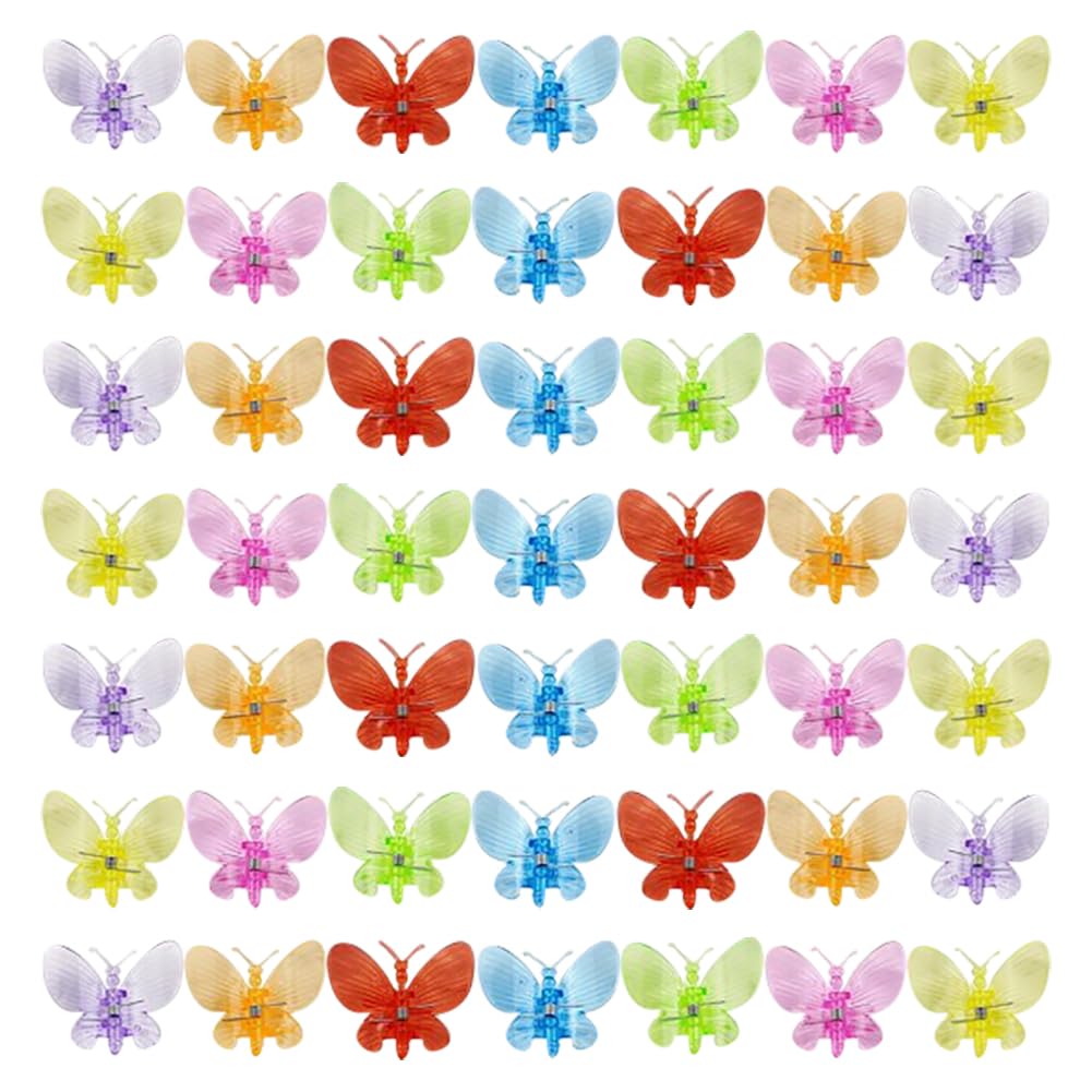 GSHLLO 100 Pcs Butterfly Plant Clips Orchid Support Clips Garden Plant Climbing Clips Vine Stem Clips Plastic Flower Supporting Clips for Vines Stalks