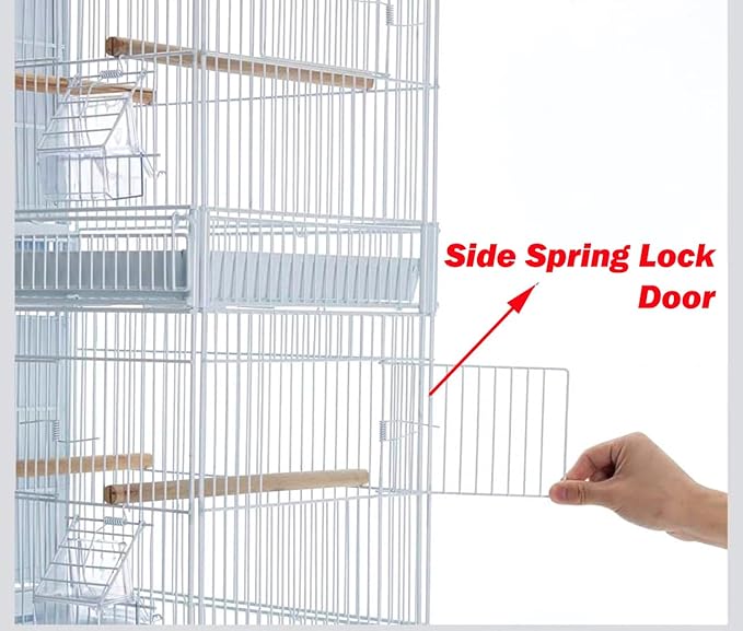 Extra Large 36" x 18" x 19"H Lot of Two Stackable Breeder Bird Flight Breeding Cage Side Breeding Nest Box Door with Center Divider