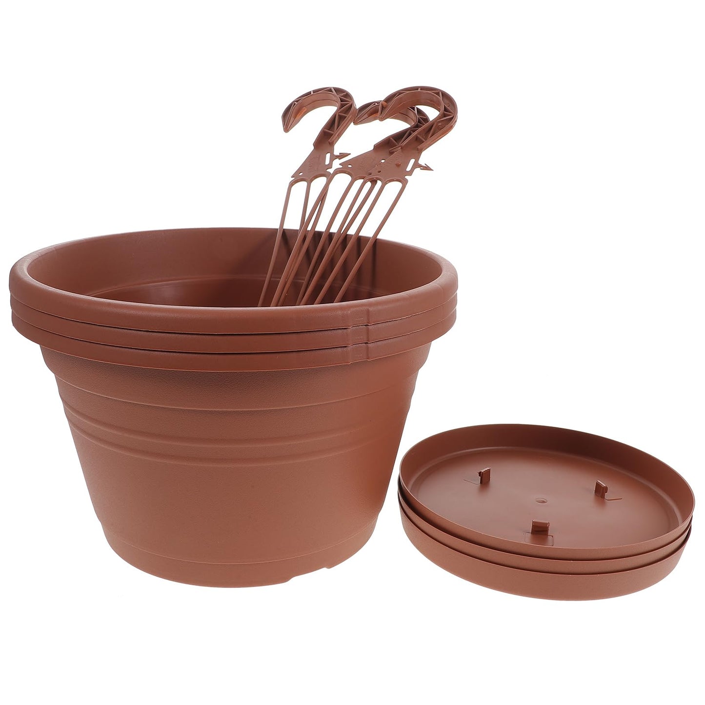3Pcs Hanging Hanging Plant Pot Basket with Drainage Holes for Home Balcony Pots