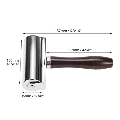 QWORK Leather Press Edge Roller for Leather Crafting and Seam Rolling (3.93''/100mm)