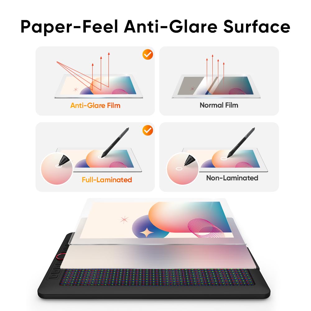 XP-PEN Artist 13.3 Pro V2 Drawing Tablet with Screen, 16K Pressure Sensitivity Digital Drawing Tablet for PC Mac Chromebook Android, Fully Laminated Graphic Tablet with Pen, Foldable Stand Included