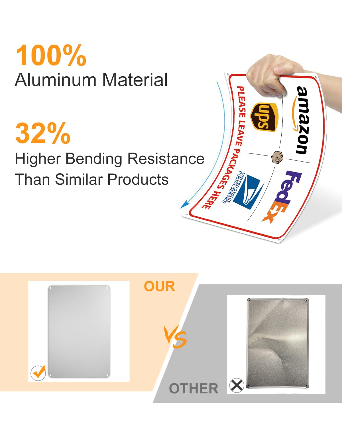 ALKB Package Delivery Sign 8x12", Please Leave Packages Here