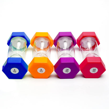 Hourglass Sand Timers Colorful Sandglass Timer Hourglass Set Sand Clock Timer Visual Sandtimer 3/5/10/20 Minutes for Kids Classroom Office Kitchen(4 Pcs)