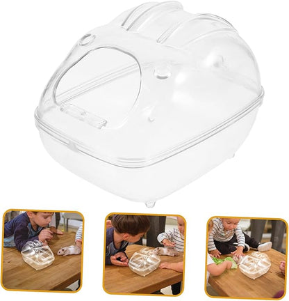 Happyyami Hamster Sand Bath Box Toilet for Small Pets Multi-use Chinchilla Dust Bath Easy to Clean for Hamsters Mice and Gerbils