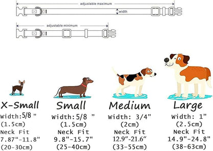 Mihqy Dog Collar with Bohemia Floral Tribal Geometric Patterns - Soft Ethnic Style Collar Adjustable for Small Medium Large Dogs (Pink White Flower,M)