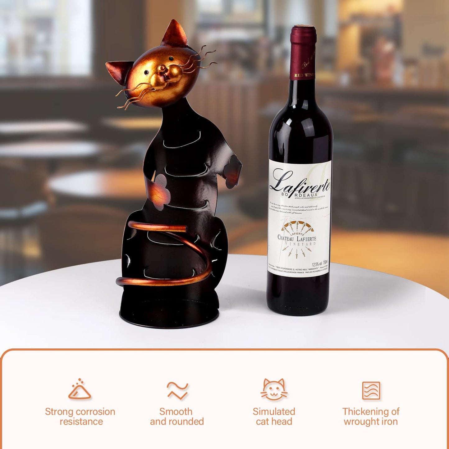 Drincarier Cat Decor Wine Holder Wine Rack Wine Bottle Holder Wine Cat,Gift for Halloween and Christmas,Cat Gifts for Cat Lovers………