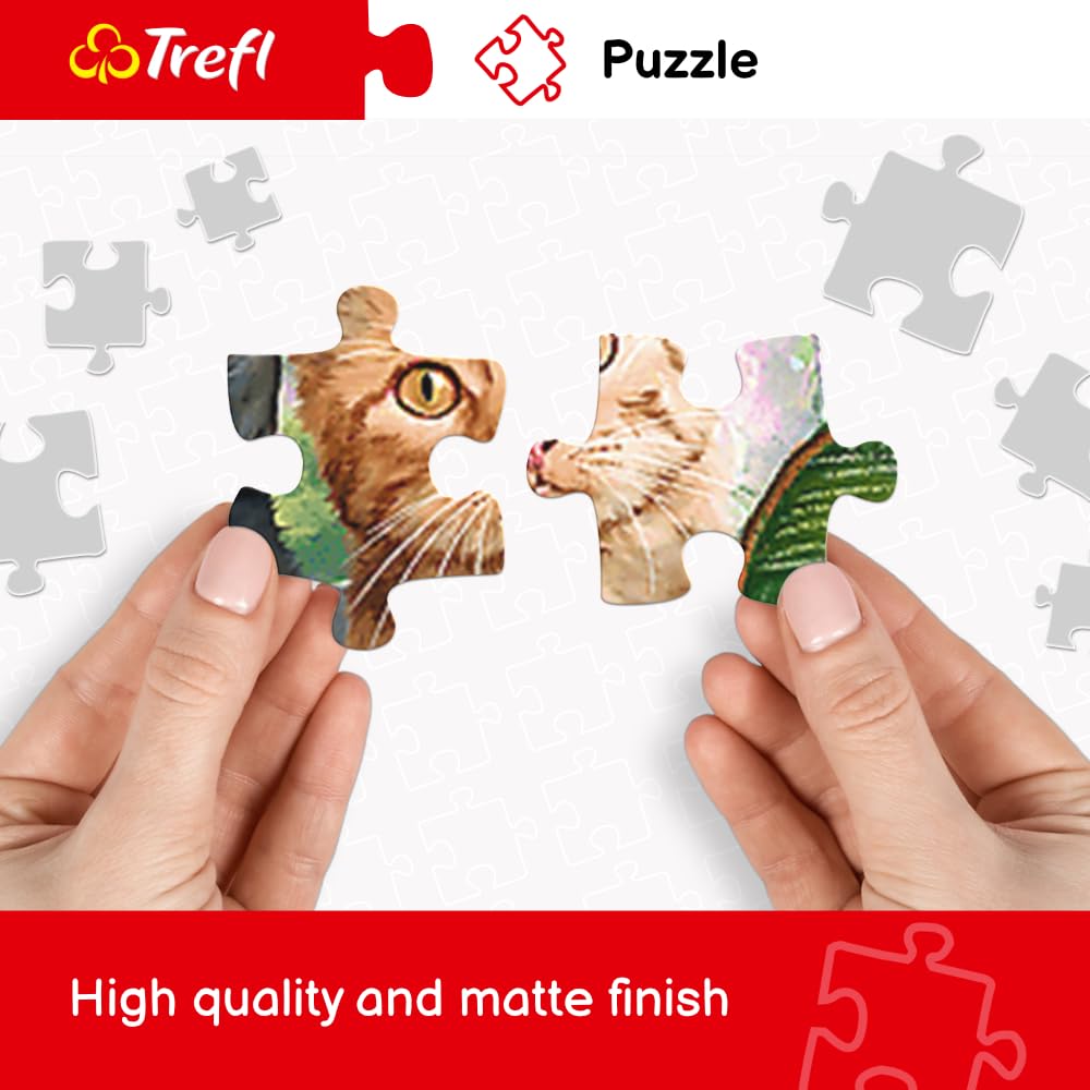 Trefl Romantic Paris 500 Piece Jigsaw Puzzle Red 19"x13" Print, DIY Jigsaw, Creative Fun, Classic Puzzle for Adults and Children from 10 Years Old