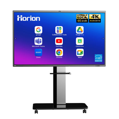 4K Smart Board - Google EDLA-Certified Interactive Whiteboard, 50-Point Touch, Wireless Casting - Digital Whiteboard for Classroom & Office & Home,300+ Free Apps(Board & Wall Mount Only) (65 Inch)