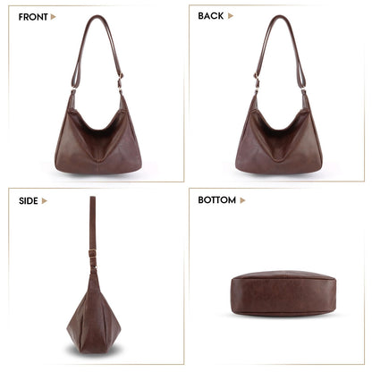 Hobo Bags for Women, Soft Leather Women Crossbody bag, Stylish Slouchy Shoulder Bag Purses for Women
