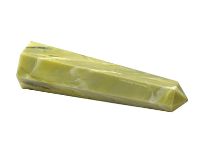 Amazing Gemstone Serpentine Crystal Towers - Natural Healing Crystal Point Obelisk for Reiki Healing and Crystal Grid (3" to 4" INCH)