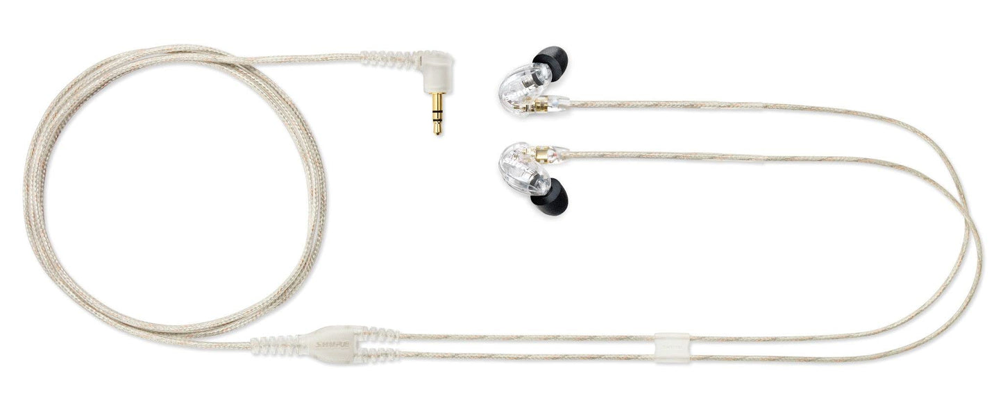Shure SE215 PRO Wired Earbuds, Professional Sound Isolating Earphones with Clear Sound and Deep Bass, Single Dynamic MicroDriver, Secure In-Ear Design, Includes Carrying Case and Ear Tip Kit, Clear (SE215-CL)